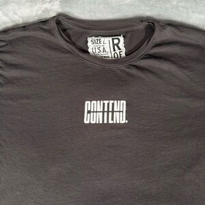 Roots Of Fight Contend Graphic T Shirt Mens Large Slim Fit Boxing Gray